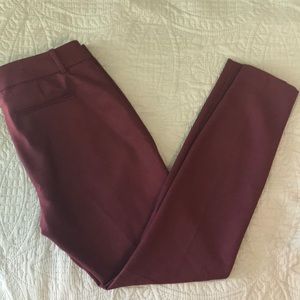 J. Crew Maroon Minnie Pant